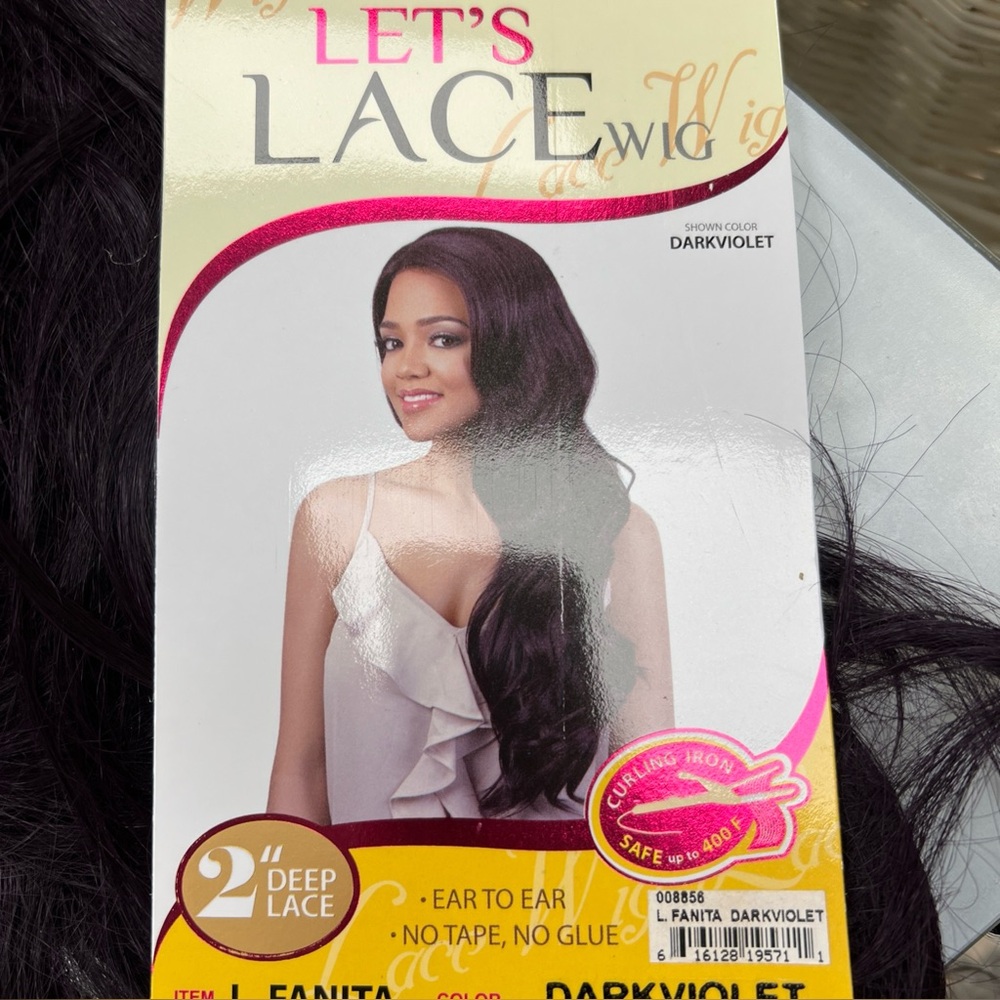 Dark Violet Deep Lace Wig NWT lace front long curls